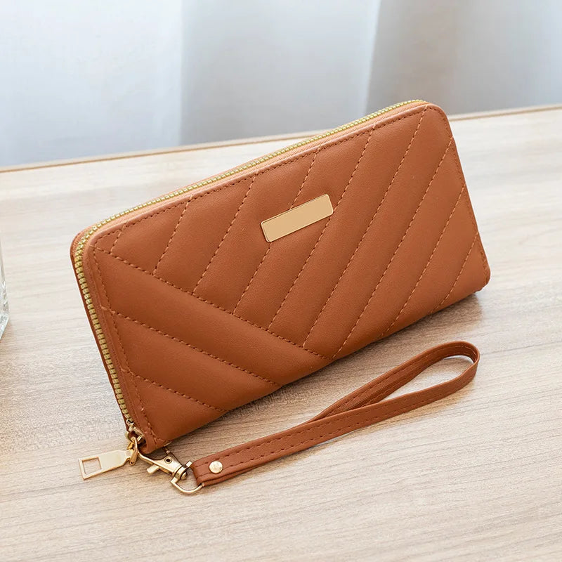Women's Leather Wallet Woman Luxury Long Wallets Fashion Women Purses Money Bags Handbags Womens Purse Cards Holder