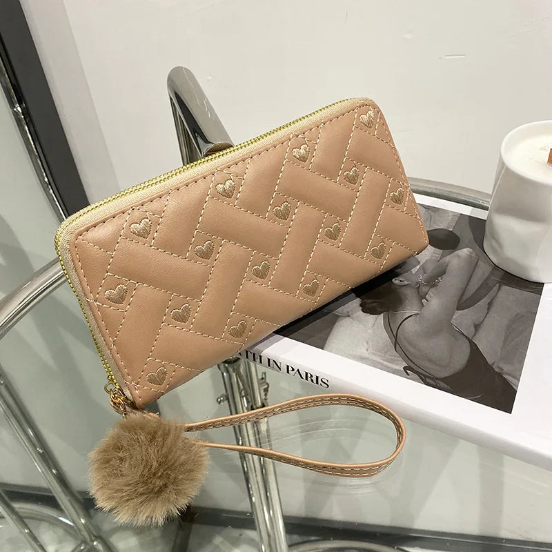 Women's Leather Wallet Woman Luxury Long Wallets Fashion Women Purses Money Bags Handbags Womens Purse Cards Holder