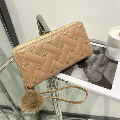 Women's Leather Wallet Woman Luxury Long Wallets Fashion Women Purses Money Bags Handbags Womens Purse Cards Holder
