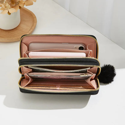 Women's Leather Wallet Woman Luxury Long Wallets Fashion Women Purses Money Bags Handbags Womens Purse Cards Holder