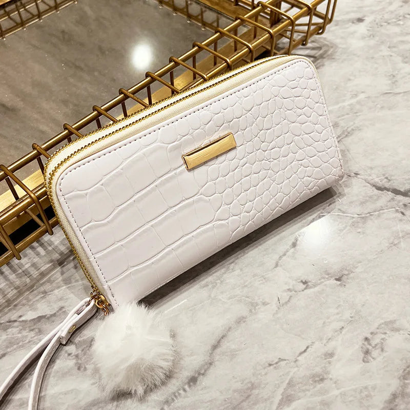 Women's Leather Wallet Woman Luxury Long Wallets Fashion Women Purses Money Bags Handbags Womens Purse Cards Holder