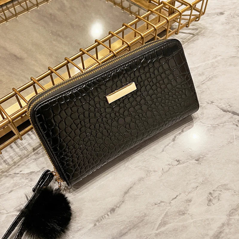 Women's Leather Wallet Woman Luxury Long Wallets Fashion Women Purses Money Bags Handbags Womens Purse Cards Holder