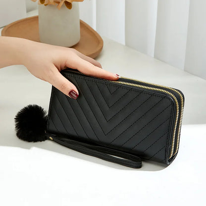 Women's Leather Wallet Woman Luxury Long Wallets Fashion Women Purses Money Bags Handbags Womens Purse Cards Holder