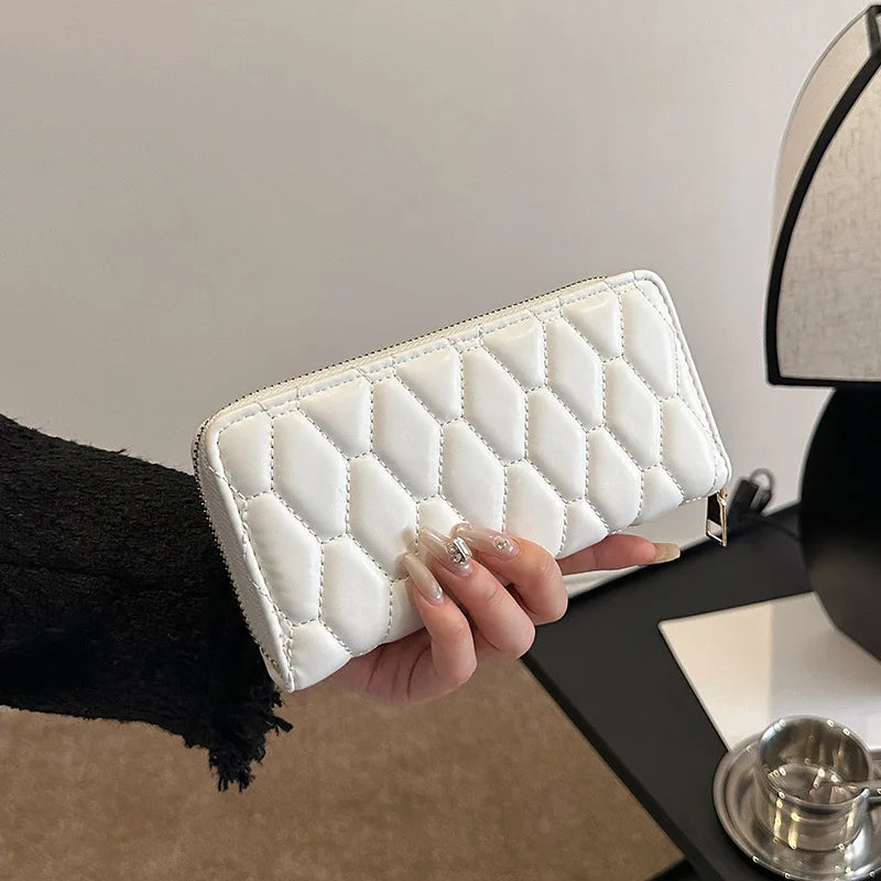 Women's Leather Wallet Woman Luxury Long Wallets Fashion Women Purses Money Bags Handbags Womens Purse Cards Holder
