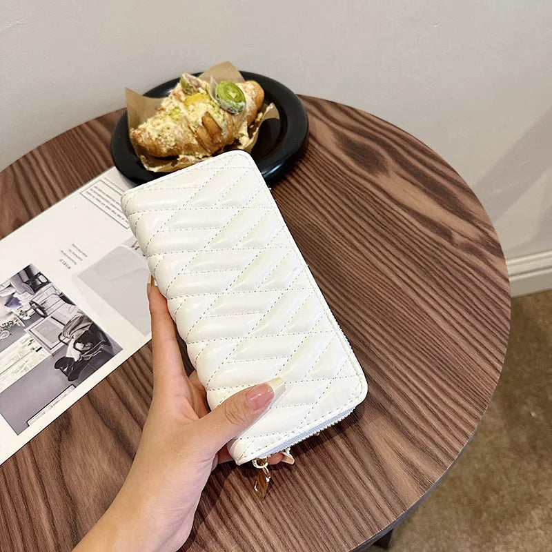 Women's Leather Wallet Woman Luxury Long Wallets Fashion Women Purses Money Bags Handbags Womens Purse Cards Holder
