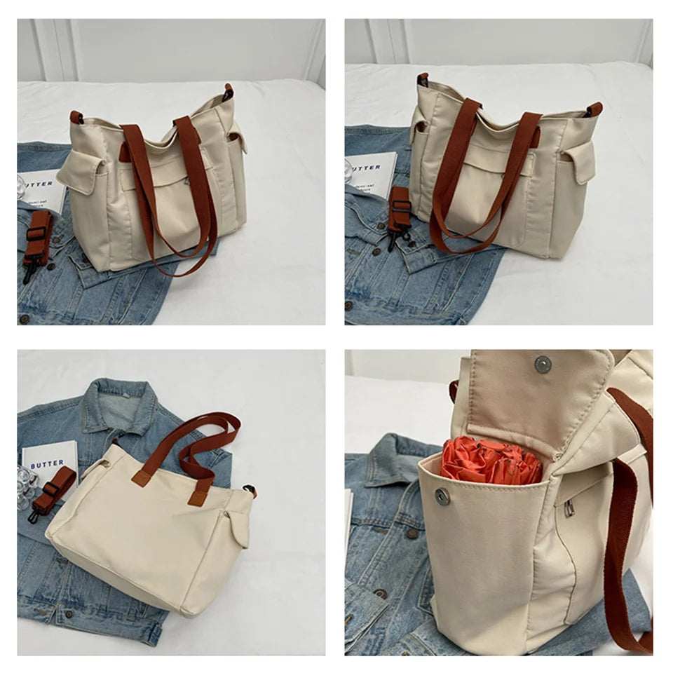 Women's Leisure Canvas Armpit Shoulder Bags Large-capacity Light Ladies Crossbody Bags Female Fashion Versatile Tote Bags