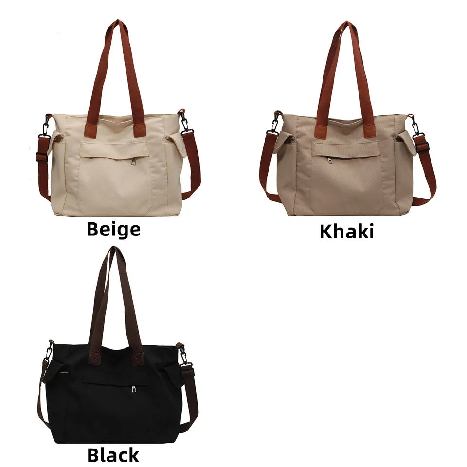 Women's Leisure Canvas Armpit Shoulder Bags Large-capacity Light Ladies Crossbody Bags Female Fashion Versatile Tote Bags