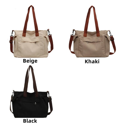 Women's Leisure Canvas Armpit Shoulder Bags Large-capacity Light Ladies Crossbody Bags Female Fashion Versatile Tote Bags