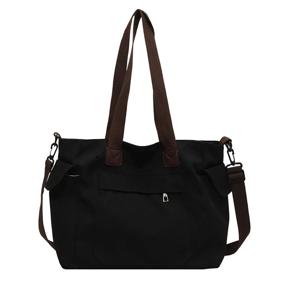 Women's Leisure Canvas Armpit Shoulder Bags Large-capacity Light Ladies Crossbody Bags Female Fashion Versatile Tote Bags