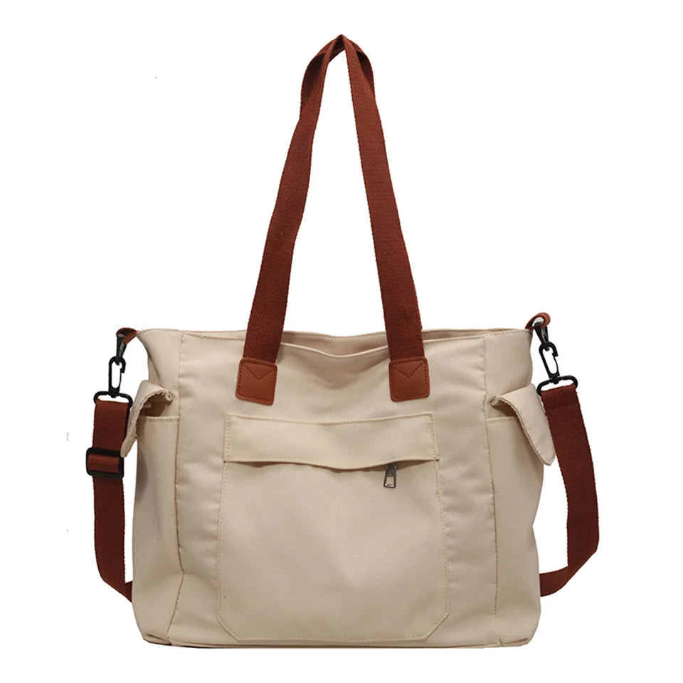 Women's Leisure Canvas Armpit Shoulder Bags Large-capacity Light Ladies Crossbody Bags Female Fashion Versatile Tote Bags