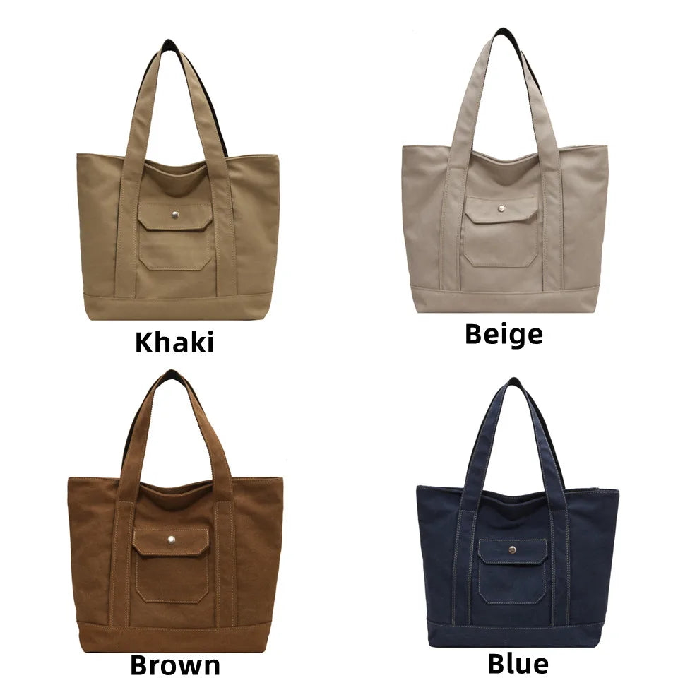 Women's Leisure Canvas Crossbody Bag Large-capacity Multi-storey Female Shoulder Bag Fashion Versatile Ladies Handbag