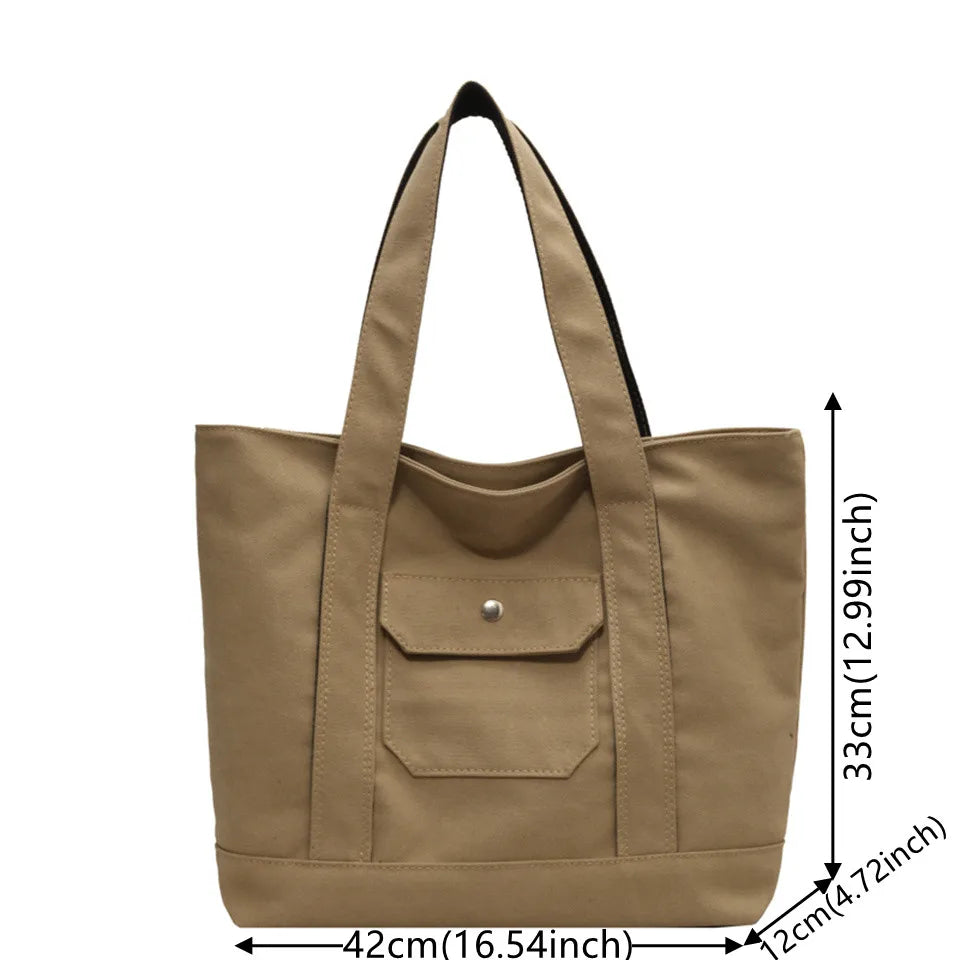 Women's Leisure Canvas Crossbody Bag Large-capacity Multi-storey Female Shoulder Bag Fashion Versatile Ladies Handbag