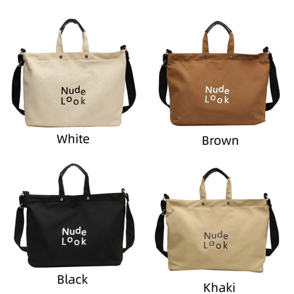 Women's Leisure Canvas Crossbody Bag Simplicity Large-capacity Multi-storey Female Shoulder Bag Fashion Versatile Ladies Handbag