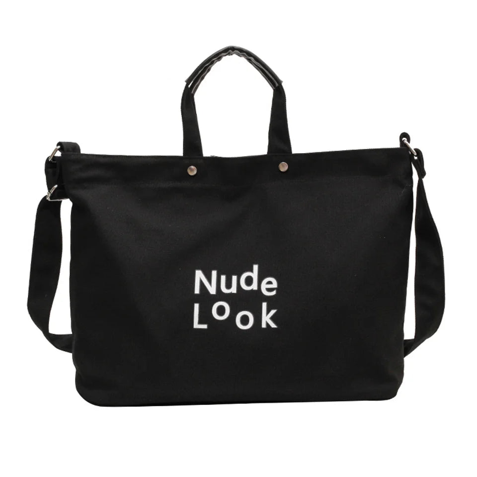 Women's Leisure Canvas Crossbody Bag Simplicity Large-capacity Multi-storey Female Shoulder Bag Fashion Versatile Ladies Handbag