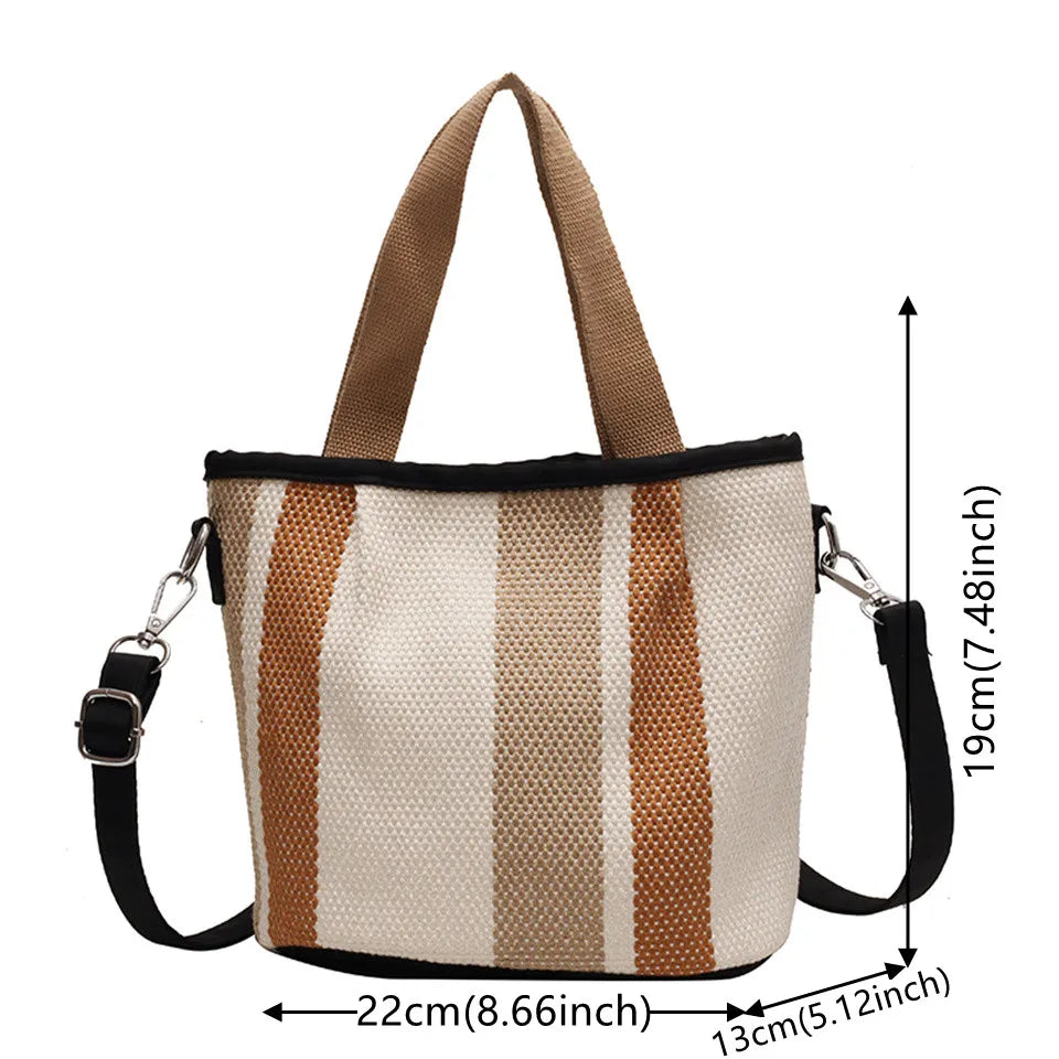 Women's Leisure Canvas Crossbody Bags Female Tote Bags Designer Light Soft Large-capacity Ladies Fashion Versatile Shoulder Bags