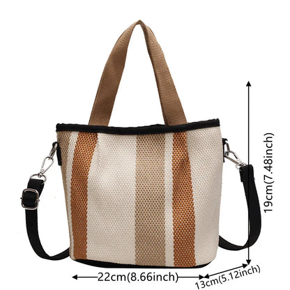 Women's Leisure Canvas Crossbody Bags Female Tote Bags Designer Light Soft Large-capacity Ladies Fashion Versatile Shoulder Bags