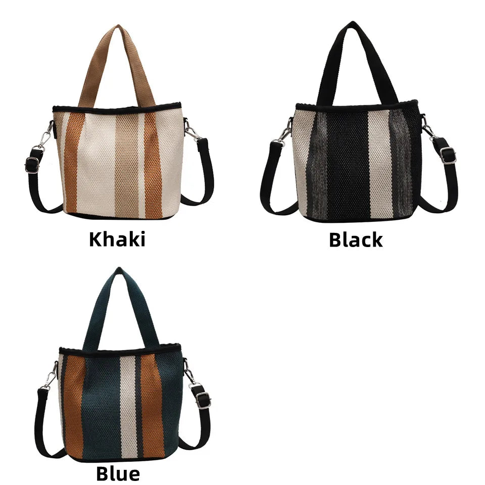 Women's Leisure Canvas Crossbody Bags Female Tote Bags Designer Light Soft Large-capacity Ladies Fashion Versatile Shoulder Bags