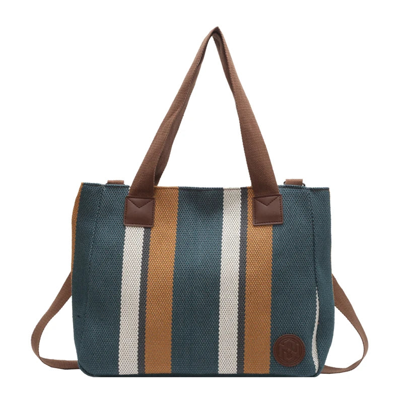 Women's Leisure Canvas Shoulder Bag Designer High Quality Female Light Crossbody Bag Large-capacity Ladies Fashion Shopping Bags