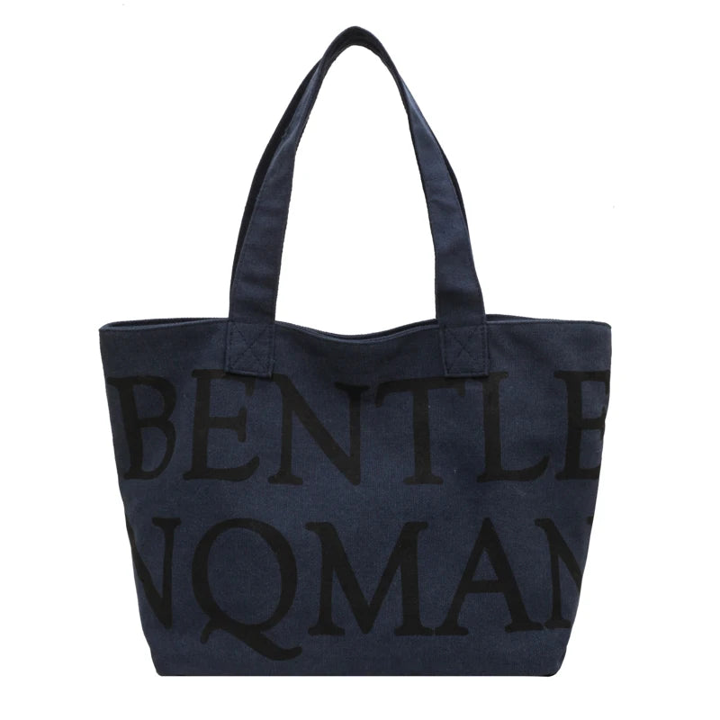 Women's Leisure Canvas Shoulder Bags Designer High Quality Ladies Fashion Handbags Large-capacity Female Trend Shopping Bags