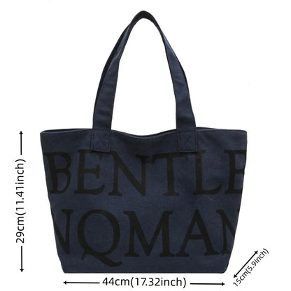 Women's Leisure Canvas Shoulder Bags Designer High Quality Ladies Fashion Handbags Large-capacity Female Trend Shopping Bags