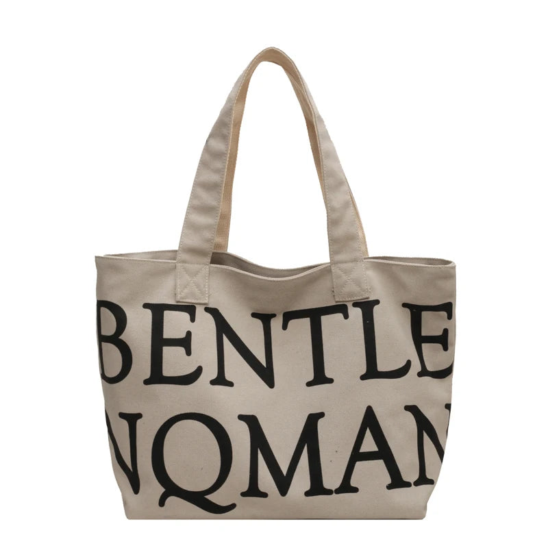 Women's Leisure Canvas Shoulder Bags Designer High Quality Ladies Fashion Handbags Large-capacity Female Trend Shopping Bags