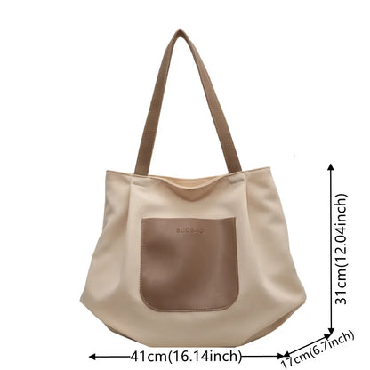 Women's Leisure Canvas Shoulder Bags Light Ladies Handbags Bags Large-capacity Female Versatile Commute Crossbody Bag