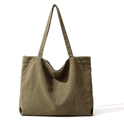 Women's Leisure Canvas Shoulder Bags Retro Large-capacity Handbags Designer High Quality Fashion Female Versatile Crossbody Bags