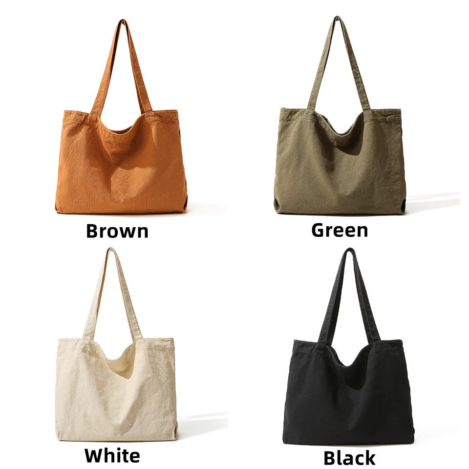 Women's Leisure Canvas Shoulder Bags Retro Large-capacity Handbags Designer High Quality Fashion Female Versatile Crossbody Bags