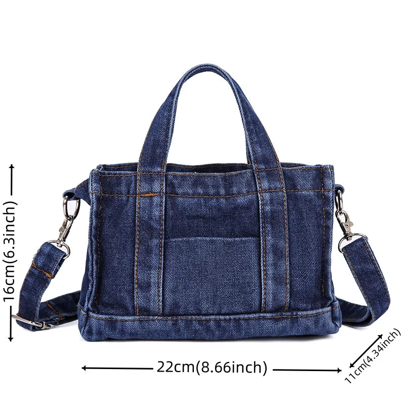 Women's Leisure Denim Crossbody Bags Large-capacity Ladies Fashion Handbags Designer High Quality Female Light Shoulder Bags