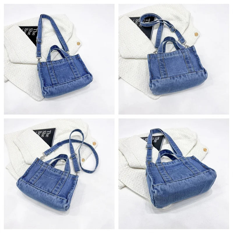 Women's Leisure Denim Crossbody Bags Large-capacity Ladies Fashion Handbags Designer High Quality Female Light Shoulder Bags