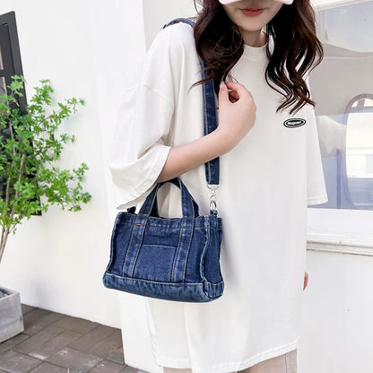 Women's Leisure Denim Crossbody Bags Large-capacity Ladies Fashion Handbags Designer High Quality Female Light Shoulder Bags