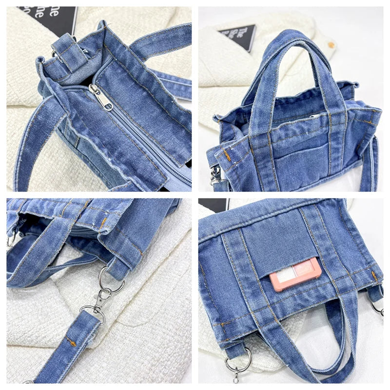 Women's Leisure Denim Crossbody Bags Large-capacity Ladies Fashion Handbags Designer High Quality Female Light Shoulder Bags