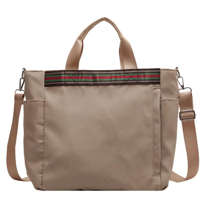 Women's Leisure Retro Canvas Shoulder Bags Large-capacity Ethnic Style Tote Bags Female Fashion Solid Color Versatile Handbags