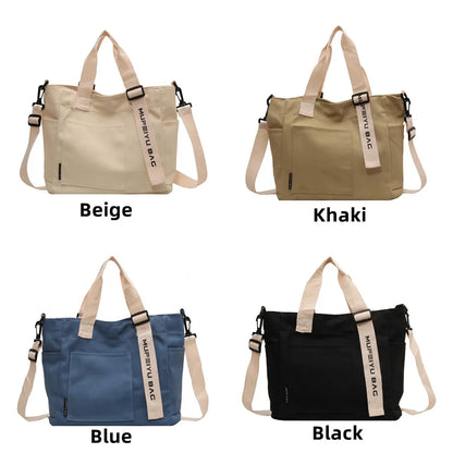 Women's Leisure Retro Canvas Shoulder Bags Large-capacity Ethnic Style Tote Bags Female Fashion Versatile Handbags