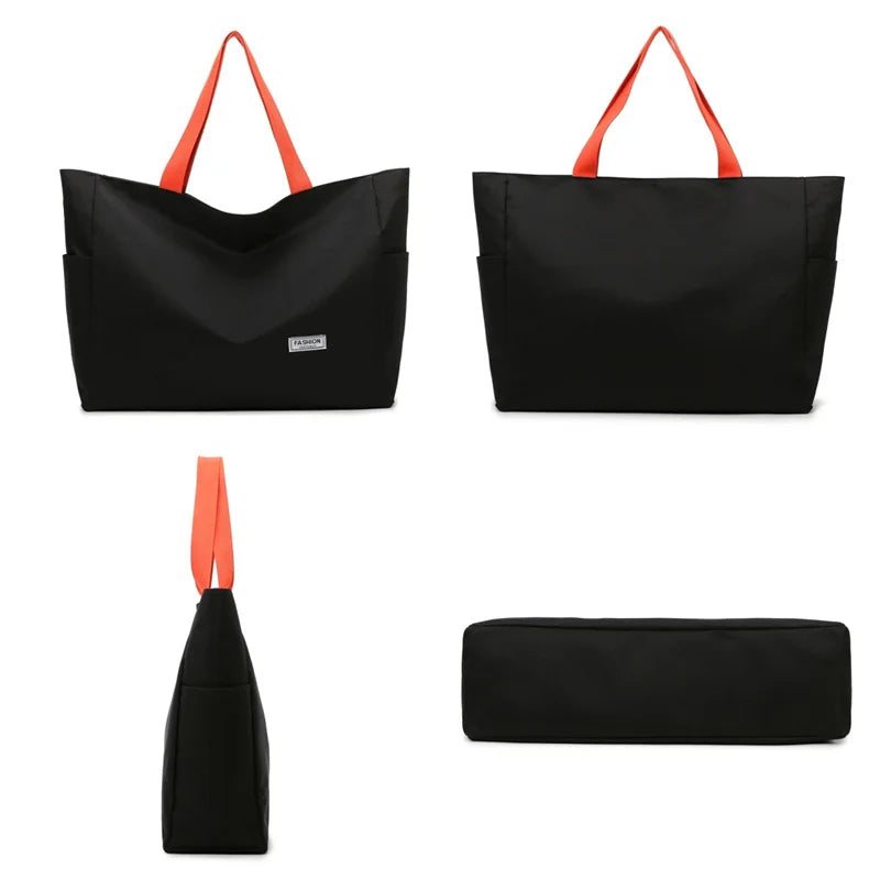 Women's Leisure Shoulder Bags Waterproof Oxford Ladies Fashion Fitness Travel Bags Designer Large-capacity Female Light Handbags