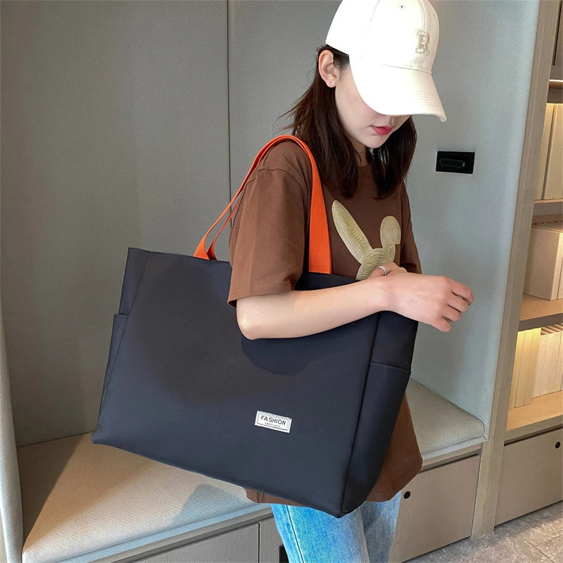 Women's Leisure Shoulder Bags Waterproof Oxford Ladies Fashion Fitness Travel Bags Designer Large-capacity Female Light Handbags