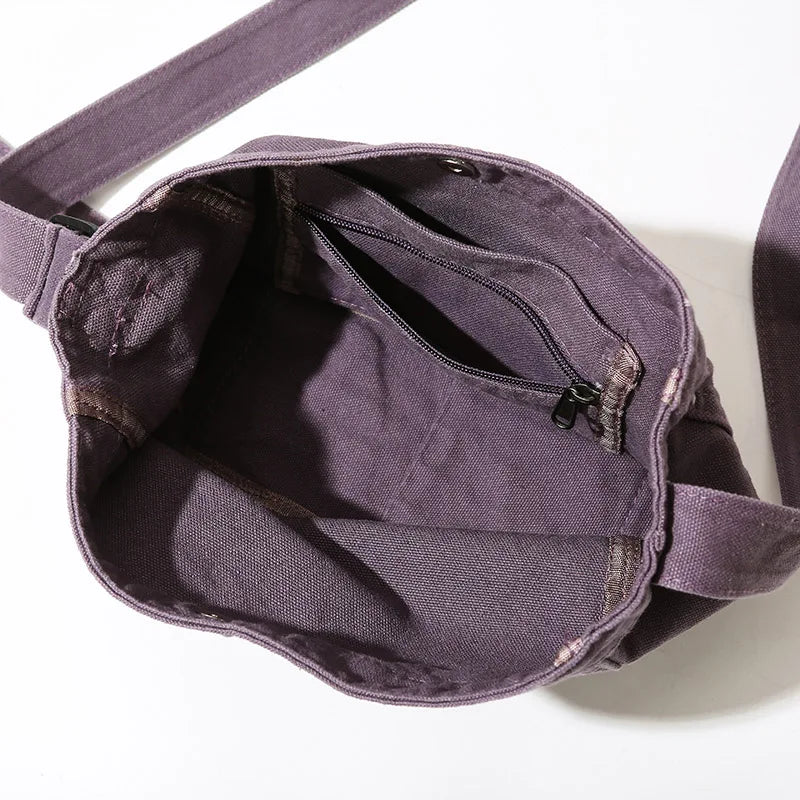 Women's Leisure Trend Crossbody Bags Designer Large-capacity Canvas Ladies Outdoor Travel Fashion Retro Shoulder Bags Small Bags