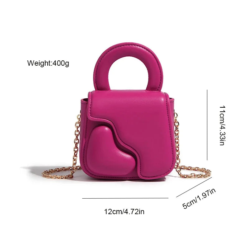 Women's Love Chain 2024 Fashion High-Quality Handbag Valentine's Day Gift Shoulder Crossbody Original Mini Bag