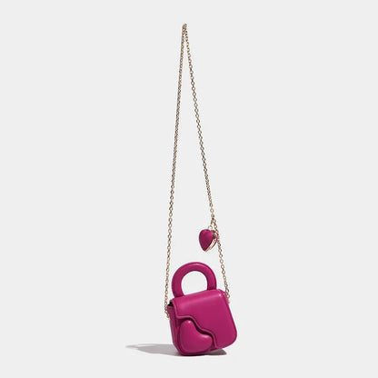 Women's Love Chain 2024 Fashion High-Quality Handbag Valentine's Day Gift Shoulder Crossbody Original Mini Bag