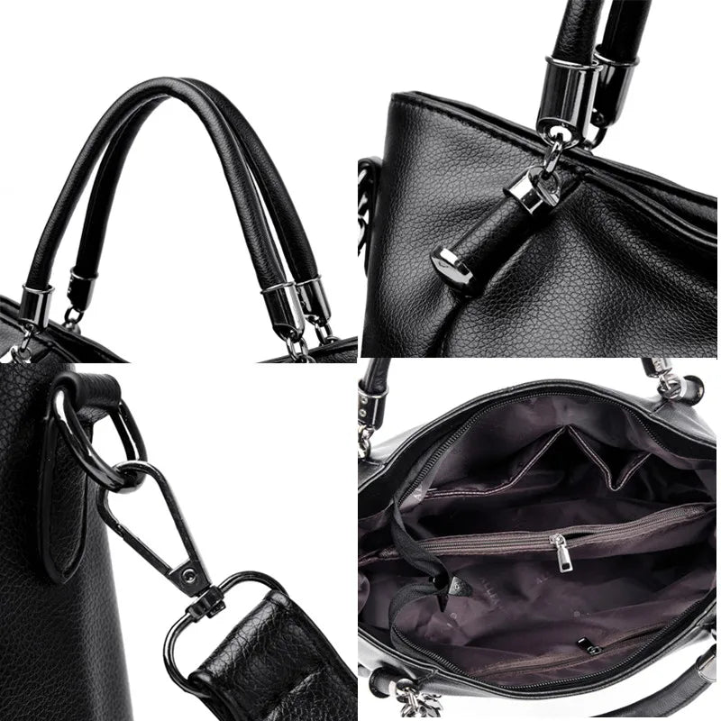 Women's Luxury Soft Leather Handbags Luxury Large Capacity Women Shoulder Messenger Bags 2023 Designer Female Crossbody Tote Sac