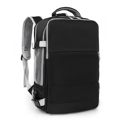 Women's Multifunctional Travel Backpack Luggage Bag with USB Interface Independent Shoe Cabinet Can Board The Plane