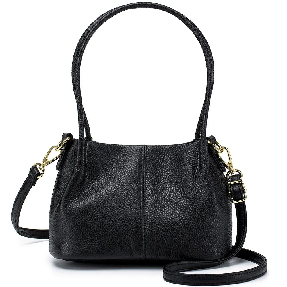 Women's New European and American Fashion Ladies Portable Messenger Leather Niche Design Large Capacity Shoulder Bag