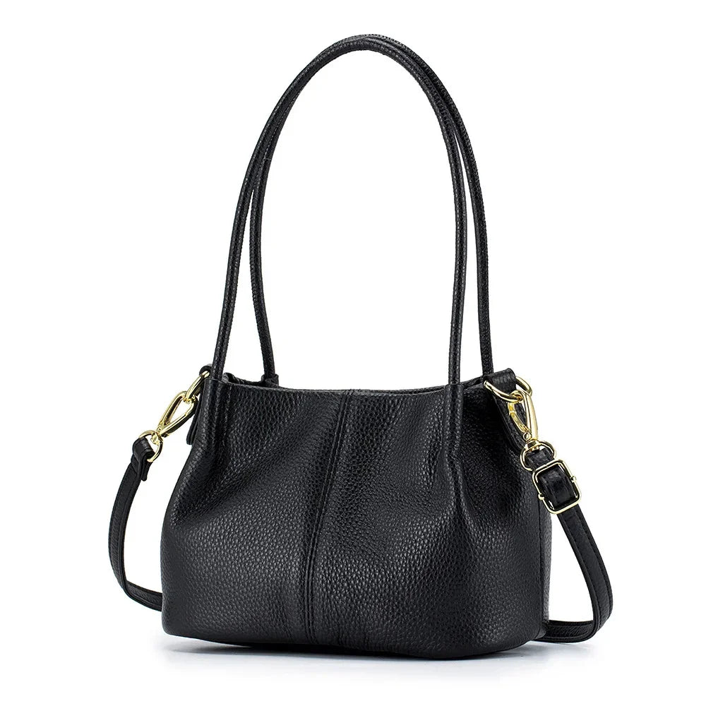 Women's New European and American Fashion Ladies Portable Messenger Leather Niche Design Large Capacity Shoulder Bag