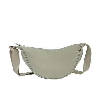 Women's New Simple Shoulder Canvas Bag Nylon Messenger Bag Trendy Dumpling Bag Lightweight Small Shoulder Bag Armpit Bag