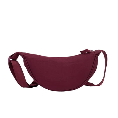 Women's New Simple Shoulder Canvas Bag Nylon Messenger Bag Trendy Dumpling Bag Lightweight Small Shoulder Bag Armpit Bag