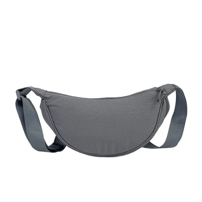 Women's New Simple Shoulder Canvas Bag Nylon Messenger Bag Trendy Dumpling Bag Lightweight Small Shoulder Bag Armpit Bag