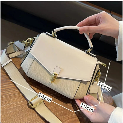Women's New Trendy All-match Genuine Leather Messenger Shoulder Bag Ladies Fashion First Layer Cowhide Handbag High Quality