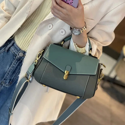 Women's New Trendy All-match Genuine Leather Messenger Shoulder Bag Ladies Fashion First Layer Cowhide Handbag High Quality