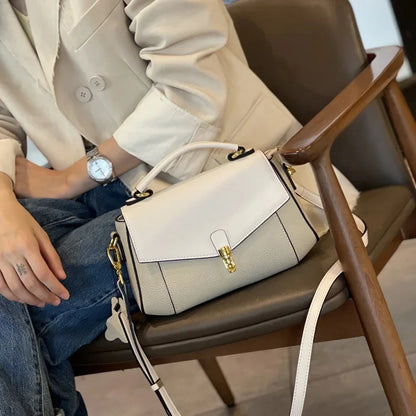Women's New Trendy All-match Genuine Leather Messenger Shoulder Bag Ladies Fashion First Layer Cowhide Handbag High Quality