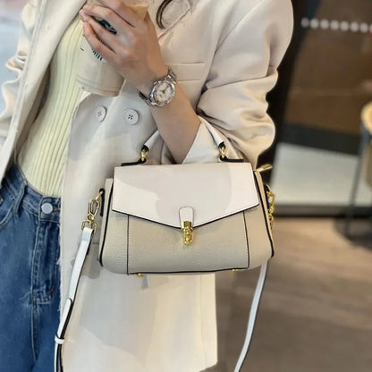 Women's New Trendy All-match Genuine Leather Messenger Shoulder Bag Ladies Fashion First Layer Cowhide Handbag High Quality